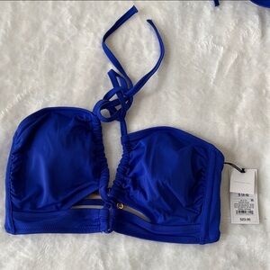 Blue Swim Top - Royal Blue Bandeau Halter